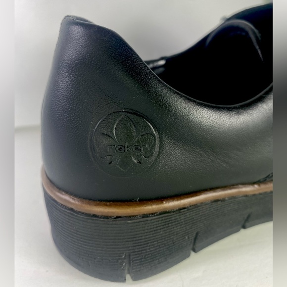 Rieker NWOT Everyday Casual Black Shoes Sz 6 Comfort Antistress Working - Picture 7 of 9